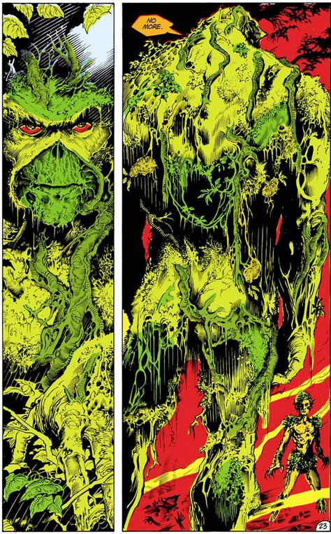 The Swamp Thing, Morpheus Sandman, Swamp Monster, Swamp Creature, Swamp Thing, Weird Fiction, Heavy Metal Art, Comic Layout, Graphic Novel Art