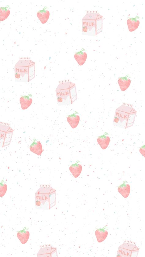 #strawberry #milk #background #iphone #kawaii Pink Wallpaper Kawaii, Pink Bg, Strawberry Background, Phone Wallpaper Pastel, Jelly Wallpaper, Milk Color, Pink Wallpaper Backgrounds, Pink Milk, Cute Backgrounds For Phones