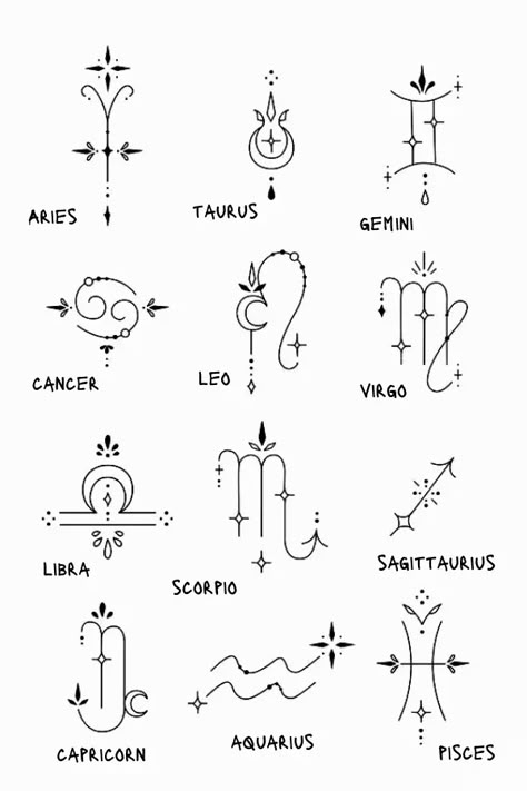 Gemini Zodiac Tattoos, Leo Zodiac Tattoos, Virgo Tattoo Designs, Cute Simple Tattoos, Horoscope Tattoos, Virgo Tattoo, Hand And Finger Tattoos, Aries Tattoo, Gemini Tattoo