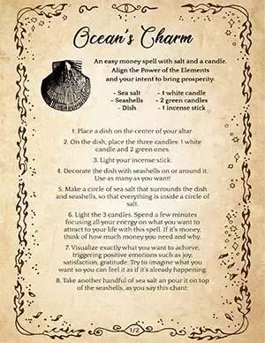 Ocean's Charm: Elemental Money-Drawing Spell with Sea Salt Water Priestess, Cleansing Your Home, Mermaid Spells, Water Spells, Cleansing Rituals, Scrying Mirror, Witchy Tips, Money Spell, Water Witch