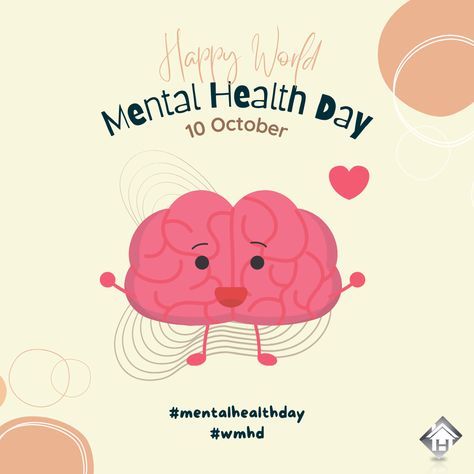 Happy Mental Health, World Mentalhealth Day, World Mental Health Day, Health World, Mental State, Online Calendar, World Days, Mental Health Day, Free Social Media