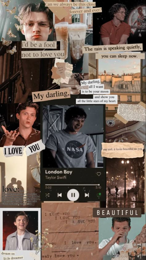 Tom Holland Aesthetic Wallpaper Iphone, Tom Holland Wallpaper Lockscreen, Tom Holland Background, Tom Holland Aesthetic Wallpaper, Tom Holland Collage, Tom Holland Wallpaper, Holland Girl, Books Wallpaper, Best Marvel Characters