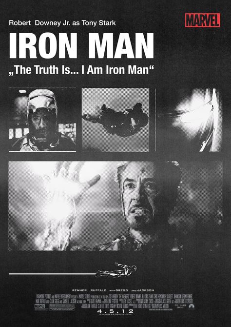 A black and white Iron Man poster with an image collage style. Iron Man Movie Poster, Iron Man Poster, Spiderman Poster, Marvel Movie Posters, Iron Man Movie, Amazing Spiderman Movie, Collage Style, Image Collage, Dorm Posters