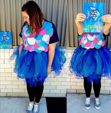 Rainbow Fish Costume, Halloween Work Party, Rainbow Fish Book, The Rainbow Fish, Character Dress Up, Fish Costume, Book Week Costume, Rainbow Fish, Boy Halloween Costumes