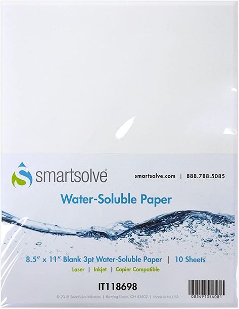 Amazon.com: SmartSolve Water Soluble Paper, 3pt - 8.5’’x11’’ Biodegradable Craft Paper, Printer Paper and Drawing Paper, Environmentally Friendly (10 Sheets) : Office Products Drawing Notes, Magic Mixies, Water Soluble Paper, Crafts Drawing, Recovery Center, Blessing Bags, Best Printers, White Sheets, Drawing Paper