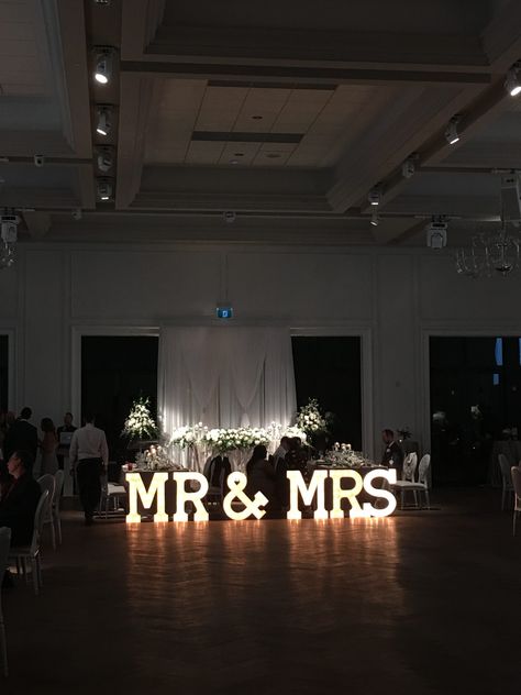 Wedding Big Letter Decor, Alpha Lit Letters Wedding, Mr And Mrs Light Up Letters Wedding, Mr Mrs Letters Wedding Ideas, Love Light Up Letters Wedding, Light Signs Wedding, Light Up Mr And Mrs Sign, Wedding Sign Light Up, Marquee Letters Wedding Dance Floor