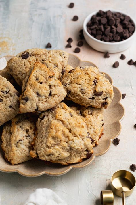 Sourdough Chocolate Chip Scones - For the Love of Gourmet Chocolate Sourdough Scones, Gourmet Scones, Scones Sourdough, Chocolate Chip Sourdough, Use Sourdough Discard, Sourdough Scones, Cinnamon Chip Scones, Kale Chicken Salad, Rhubarb Scones