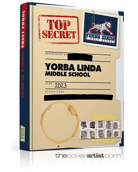 "Top Secret" - Yorba Linda Middle School - Yorba Linda, CA  Even if you’re not ready for a cover appointment, book one for your future self! Fall dates are very limited and won’t last long. You’ll be glad you reserved your spot.  http://www.thecoverartist.com/contact  ***  #YearbookIdeas  *Actual cover may differ from one presented here. I’m just a consultant.  #YBK #Yearbook #YearbookCover #YearbookTheme #YearbookIdea #BookCover #CoverDesign #Bookstagram #GraphicDesign #AdobeIllustrator Middle School Yearbook Cover Ideas, Yearbook Cover Ideas Creative, Year Book Design Layout Yearbook Ideas, Yearbook Advertising Ideas, Yearbook Ideas Themes, Yearbook Themes Ideas Creative, Yearbook Aesthetic, Yearbook Cover Ideas, Yearbook Idea