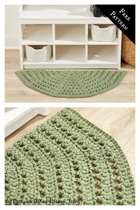 7 Half Circle Rug Crochet Patterns Free & Paid - Page 2 of 2 Half Moon Rug, Crochet Bathroom Rug, Crochet Baby Rug, Half Circle Rug, Diy Shrug, Easy Crochet Rug, Cute Crochet Patterns, Crochet Rug Patterns Free, Moon Rug