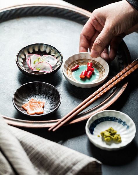 Asian Ceramic Dipping Sauce Bowls Set of 4 | Japanese Style Soy Sauce Serving Dish | Mini Bowl Set for Condiments Ceramic Soy Sauce Bowls, Ceramic Sauce Pot, Pottery Soy Sauce Dish, Soy Sauce Bowl Pottery, Small Ceramic Bowls, Sauce Dish Ceramic, Ceramic Sauce Dish, Ceramic Serving Dishes, Clay Dish