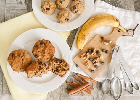 Banana Muffins (Oil-free, WFPB, Vegan) • Faithful Plateful Faithful Plateful, Wfpb Vegan, Banana Muffins Easy, Banana Muffin, Silicone Muffin Pan, Plant Based Snacks, Filled Muffins, Make Banana Bread, Chocolate Chip Banana Bread