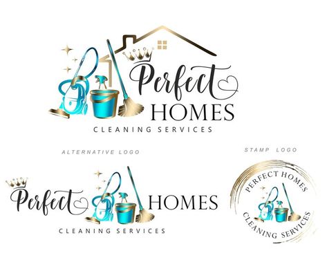 Cleaning Logo Eco Cleanining Logo 454 - Etsy UK Cleaning Company Logo, Cleaners Logo, Cleaning Service Flyer, Luxe Logo, Cleaning Service Logo, Clean Logo Design, Logo House, Premade Branding, Cleaning Logo