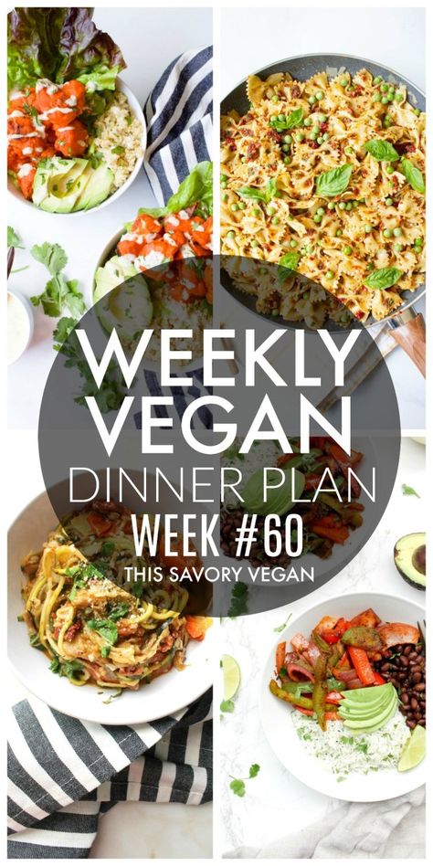 Weekly Vegan Dinner Plan #60 - This Savory Vegan Dinner Ideas Vegan, Vegan Grill, Dinner Planning Weekly, Weeknight Dinner Ideas, Vegan Meat, Dinner Plans, Dinner This Week, Vegan Meal Plans, Vegan Parmesan