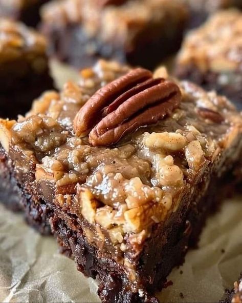 Irresistibly Sweet and Nutty: Discover Gooey German Chocolate Cake Bars - NewsBreak Chocolate Cake Bars Recipe, Fried Chicken Gizzard Recipe, Chocolate Cake Bars, Chocolate Cake Brownies, German Chocolate Brownies, Cake Bars Recipe, Caramel Coconut, Meringue Pie Recipes, Cozy Day