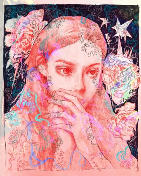 Surreal Portraits, Shojo Anime, Posca Art, Art Journal Inspiration, Art Block, Funky Art, Art Drawings Sketches, Art Sketchbook, Pretty Art