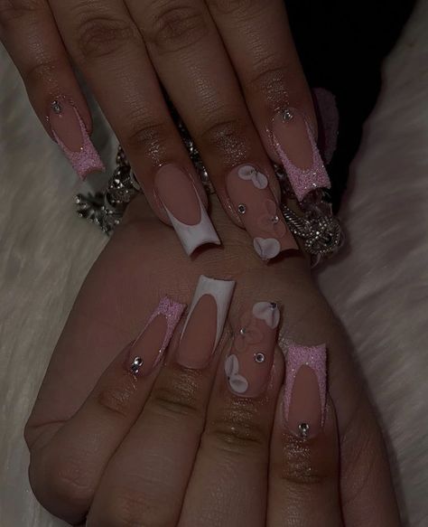 Simple Baddie Nails, Simple Acrylic, Pink Ombre Nails, Baddie Nails, Simple Acrylic Nails, Highlight Icons, Instagram Highlight Icons, Pink Ombre, Ombre Nails