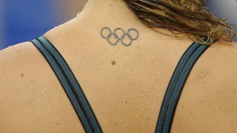 If I were ever to make it to the olympics, this is the first thing I would do. Olympic Rings Tattoo Olympic Rings Tattoo, Olympic Tattoo, Tat Rings, Dr Tattoo, Ring Tattoo Designs, Running Tattoo, Rings Tattoo, Olympic Rings, Cute Little Tattoos