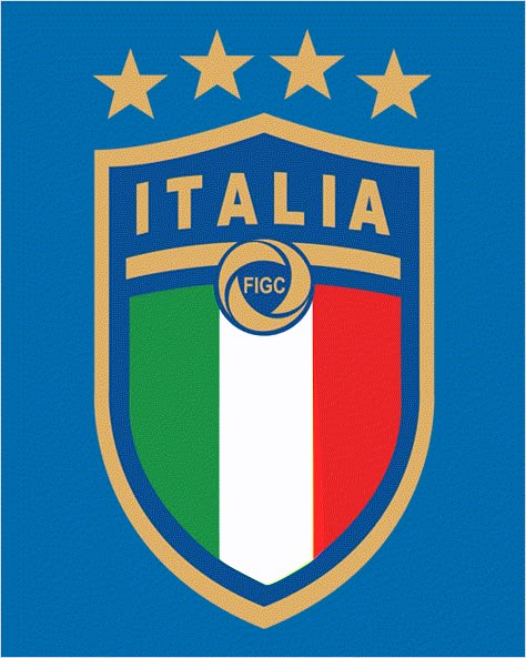 Italy Logo Design, Italy Football Team, Football Crest, Italian Logo, Football Italy, Italy World Cup, Italy National Football Team, Football Badge, Italy Football