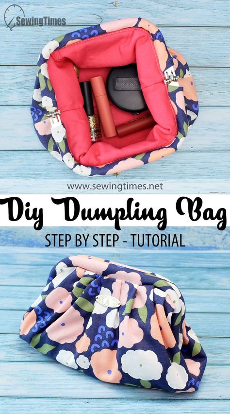 DIY Dumpling Purse Bag | HIDDEN CLASP FRAME POUCH TUTORIAL [sewingtimes] No Sew Purse, Sew Purse, Diy Crochet Purse, Hand Bags Ideas, Cork Bags, Diy Purses, Diy Coin Purse, Woman Purse, Shoulder Bag Diy