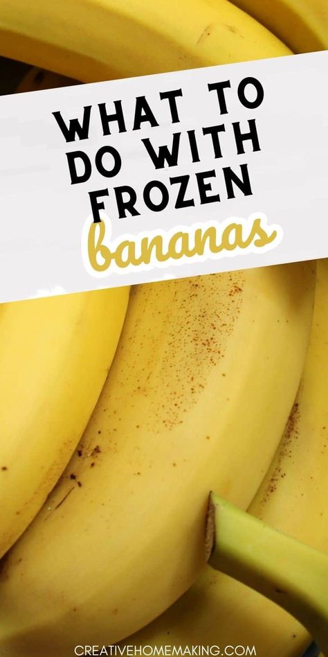 Don't let your overripe bananas go to waste! Freeze them and turn them into something amazing with our collection of frozen banana recipes. Whether you're in the mood for a refreshing smoothie or a decadent dessert, we've got you covered. Get inspired and start creating delicious treats with frozen bananas today! Frozen Banana Bread Recipe, Banana Recipes No Bake, Recipes For Old Bananas, Healthy Banana Ice Cream, Frozen Banana Smoothie, Frozen Banana Dessert, Frozen Banana Recipes, Healthy Banana Recipes, Banana Recipes Overripe