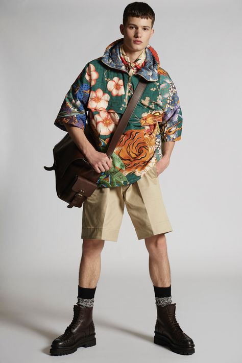 Fashion Collection Inspiration, Bohemian Style Men, Tropical Outfit, K Way, Crazy Outfits, Hipster Mens Fashion, Jackets For Men, High Fashion Street Style, Character Outfits