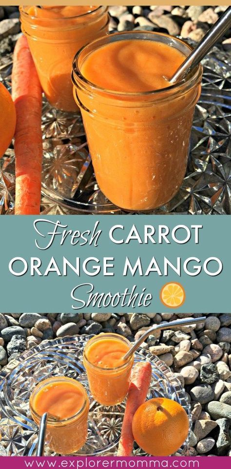 Carrot orange mango smoothie Orange Mango Smoothie, Juice Ideas, Weight Challenge, Carrot Smoothie, Gardens Flowers, Smoothie Prep, Pineapple Smoothie, Fruit Breakfast, Spring Mood