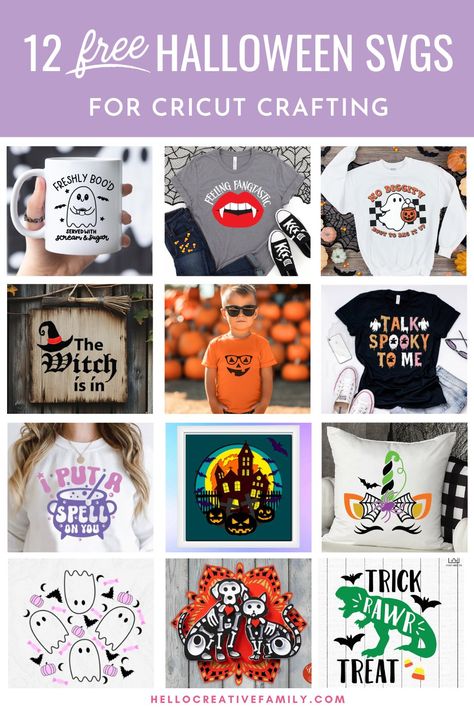 Halloween Cricut Crafts, Free Halloween Svg, Halloween Cricut, Halloween Resources, Creative Kids Crafts, Halloween Shirts Kids, Activity Sheets For Kids, Fun Halloween Crafts, Handmade Holiday Gifts