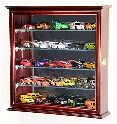 Color:Cherry Home Shelves Ideas, Collectibles Display, Train Display, Model Display, Mirror Display, Opening Door, Hardwood Doors, Small Collectibles, Wood Stains