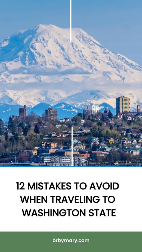 Here are 12 Mistakes to Avoid When Traveling to Washington. Traveling to Washington State can be an exciting adventure, but it’s easy to make some common mistakes that could lessen your experience. Mt Vernon Washington, Moving To Washington State, West Coast Road Trip Itinerary, Grand Coulee Dam, West Coast Travel, Washington Travel, Visit San Francisco, Canada Travel Guide, West Coast Road Trip