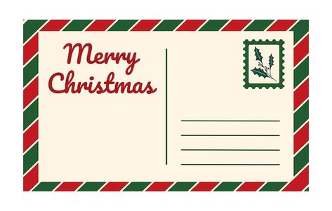 Plantilla de postal de navidad vintage v... | Premium Vector #Freepik #vector #carta-postal #postal-vintage #postal #tarjeta-postal Christmas Date, Postal Vintage, Christmas Gift Tags Printable, Postcard Template, Paper Plate Crafts, Free Christmas Printables, Christmas Postcard, Photo Overlays, Post Card