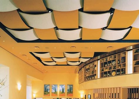 Different False Ceiling Types Based On Materials: How To Apply It?  #falseceiling #falseceilingdesign #ceilingdesign #ceilinglight #ceilinglights #ceilinginstallation #ceilingdecor #ceilingart #ceilingbeams #ceilingpainting #woodceiling #ceilingdetail Best False Ceiling Designs, False Ceiling Design Ideas, Ceiling Design Ideas, Ceiling Types, Types Of Ceilings, Fabric Ceiling, Ceiling Materials, Wood Dining Room Table, Bar Ceilings