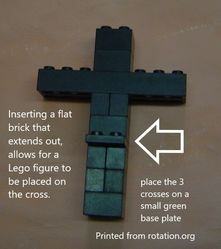 Lego Cross, Lego Easter, Garden Of Gethsemane, Easter Event, Lego Activities, Lego Figures, Easter Cross, Holy Week, Lego Instructions