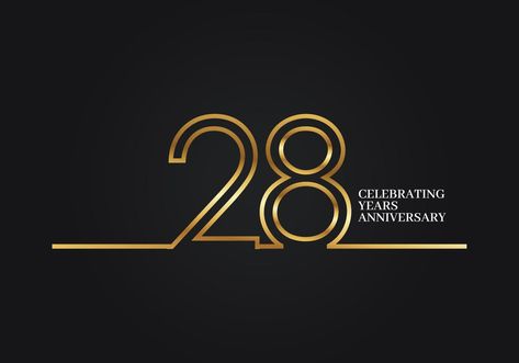 28 Years Anniversary Year Anniversary, Vector Art, Vector Free, For Free, Clip Art, Quick Saves, Art