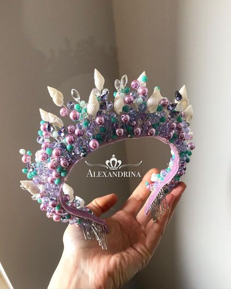 Beautiful tiaras #tiaras #crowns #tiara #birthday #party #anniversary #rhinestone #heart #headpiece #crown #accesorios #accessorios #headaccessorios #diademas #pearlhairpins #bridalheadpiece #weddingaccesories #bridaljewelryset #bridalwreath #2020wedding #2020bride #hairaccessories #hairstyle #bridal #hairvine #headpiece #headband #hairpiece #bridalstyle #bridalhairvine #weddinghairvine #bridalhairaccessories #weddinghairaccessories #bridaljewelry #haircomb #bridalhaircomb Mermaid Tiara Blue, Siren Crown, Heart Headpiece, Tiara Ideas, Mermaid Tiara, Crown Hair Accessories, Seashell Crown, Unconventional Materials, Fantasy Crown