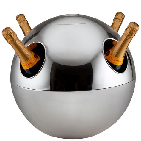 Impressive Spherical Champagne Cooler by Teghini http://www.1stdibs.com/furniture/more-furniture-collectibles/wine-coolers/impressive-spherical-champagne-cooler-teghini/id-f_718262/ Bar Gadgets, Interior Balcony, Food Tool, Italian Furniture Design, Champagne Cooler, Wine Coolers, Its A Mans World, Bottle Service, Vintage Bottles