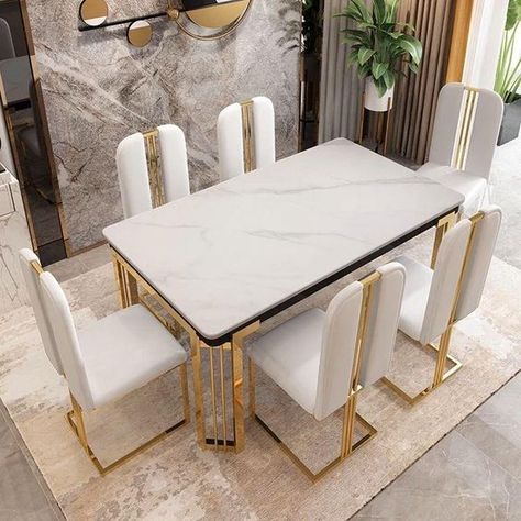 Dining Table Restaurant, Small Table And Chairs, Dining Table Sizes, Luxury Dining Table, Marble Top Dining Table, Table Restaurant, Dining Room Wallpaper, Dining Table Kitchen, Dinning Room Design