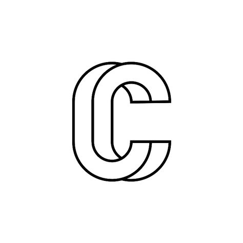 Letter C Design Logo, Cc Logo Design Ideas, Letter C Typography, Three Letter Logos, Cc Monogram, Letter C Logo, Logo Color Schemes, Feather Logo, The Letter C