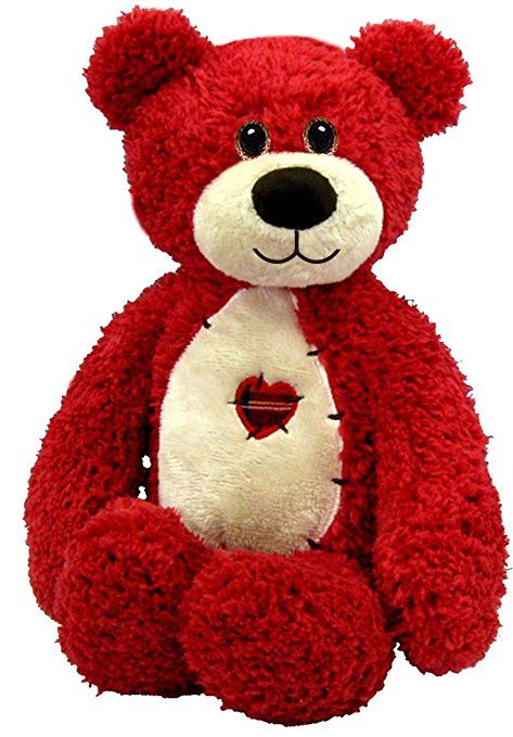 Red Teddy Bear, Patchwork Heart, Teddy Bear Gifts, Heart Patch, Teddy Toys, Teddy Bear Toys, Heart Patches, Indoor Toys, Teddy Bear Plush