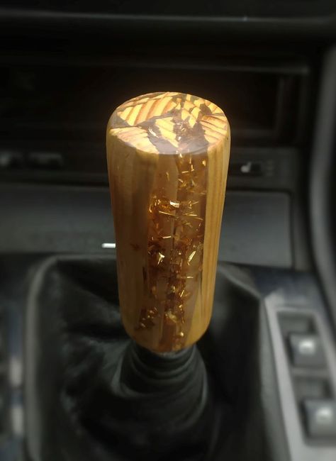 Shift Knobs, Shifter Knob, Wood Resin, Shift Knob, Gold Flakes, Edison Light Bulbs, Epoxy Resin, Light Bulb, Cars