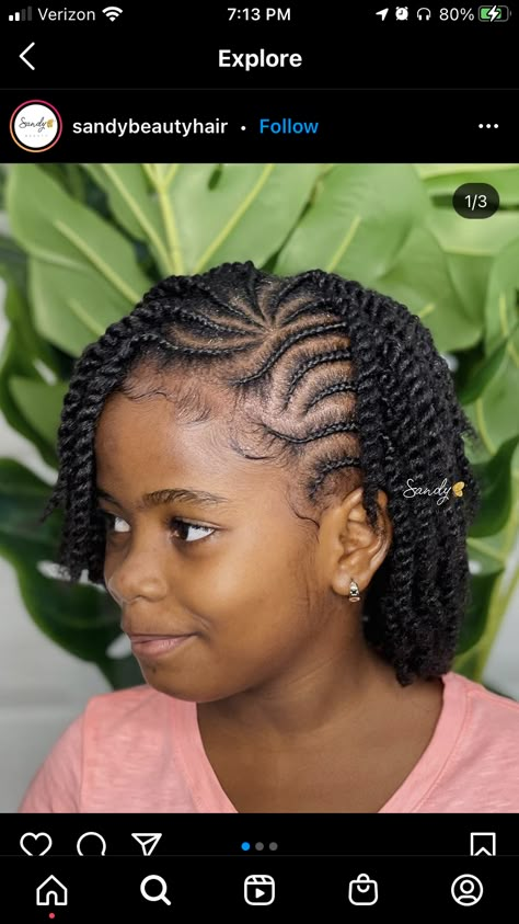 Cute Cornrow Styles Natural Hair, Natural Hairstyles For School Cornrow, Cornrow Hairstyles For School Natural Hair, Cornrow Hairstyles For 4c Hair, Cornrow Twist Hairstyles Natural Hair, Braids And Twists Hairstyles Kids, Natural Hair Hairstyles For School, Twists And Cornrows Hairstyles, Short Hair Protective Styles Natural