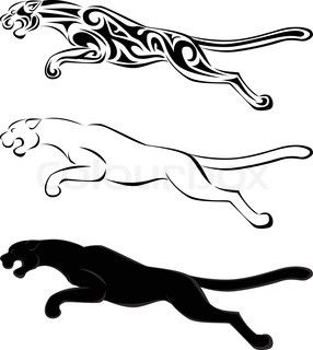 . Silhouette Arte, Traditional Panther Tattoo, Hd Tattoos, Jaguar Tattoo, Mayan Tattoos, Free Tattoo Designs, Panther Tattoo, Silhouette Tattoos, Cowgirl Art