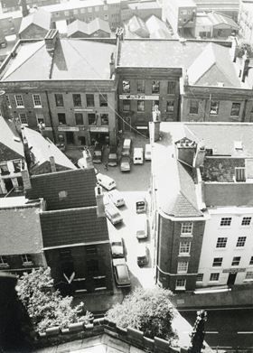 High Level View of Commerce Square, Lace Market, Nottingham, c 1975 Nottingham Lace, Image Archive, History Photos, Nottingham, Historical Photos, High Level, Buy Art, Growing Up, Street View