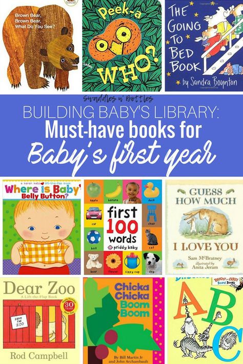 Building Baby's Library- The Essential Books for Baby's First Year. Reading to your baby from an early age is essential for language development! Great buys for a baby shower gift ideas! Budget Mom, Budget Baby Shower, Newborn Hacks, Trendy Baby Shower Ideas, Baby Belly, Babies First Year, Baby Supplies, Baby Development, Baby Shower Centerpieces