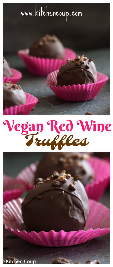 Red Wine Truffles, Red Wine Dessert, Wine Truffles, Wine Snacks, Wine Chocolate, Champagne Truffles, Vegan Wine, Vegan Dark Chocolate, Wine Desserts