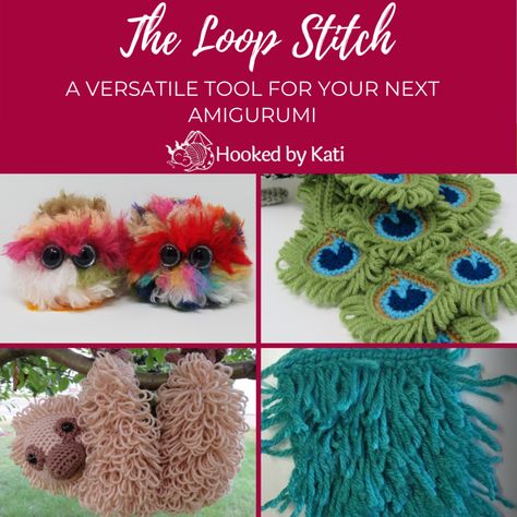 Tutorial Crocheted Stitches, Crochet Learning, Crochet Loop, Loop Stitch, Simply Crochet, Knitting Loom, Easy Crochet Animals, Crochet Tutorials, Crochet World