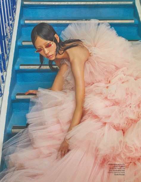 Julia Zugaj, Big Dresses, Elle Korea, Tessa Thompson, Marvel Women, Fashion Photography Editorial, Couture Gowns, Designer Gowns, Tulle Dress