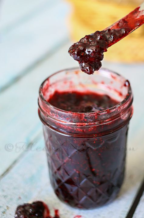 Huckleberry Jam Recipe Canning, Fresh Huckleberry Recipes, Huckleberry Recipes, Huckleberry Jam, Refrigerator Jam, Making Jam, Make Jam, Jam Making, Easy Jam