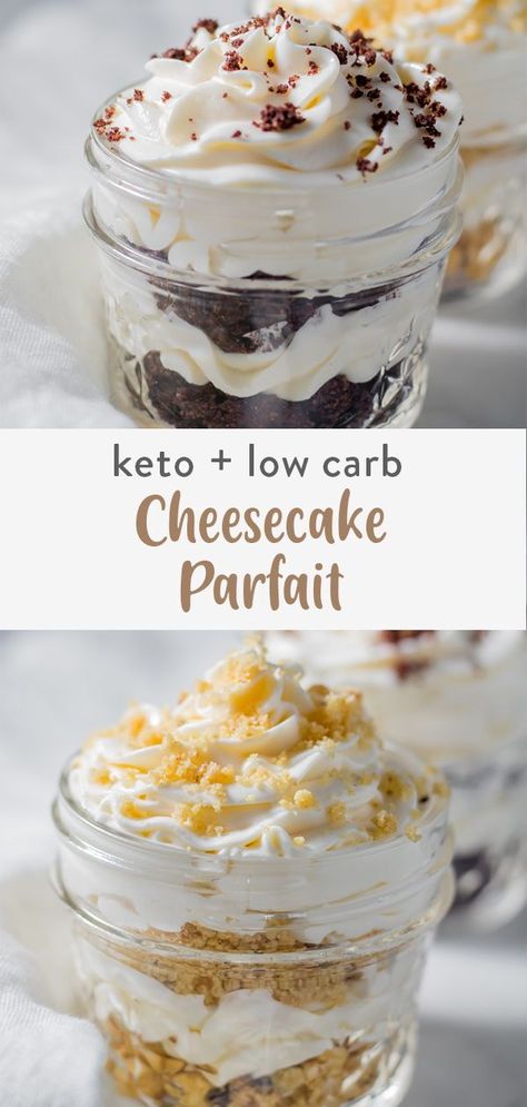 Keto No Bake Cheesecake Cups, Keto Cheesecake In A Jar, Keto Cheesecake Cups No Bake, Keto Cheesecake Parfait, Keto Vanilla Bean Cheesecake, Keto Dessert In A Jar, Keto Carry In Ideas, Sugar Free No Bake Cheesecake, Keto Cheesecake Cups