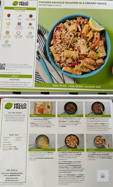 Hello Fresh Pasta, Hello Fresh Recipes Cards, Hello Fresh Dinners, Fresh Pasta Recipes, Fresh Breakfast, Hello Fresh Recipes, Dinner Sides, Meal Kit, Hello Fresh