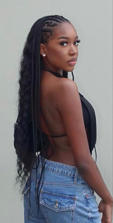 Embrace Natural Hair, Vacation Hairstyles, Goddess Braids Hairstyles, Box Braids Hairstyles For Black Women, Braids Hairstyles Pictures, Braided Cornrow Hairstyles, Cute Box Braids Hairstyles, Protective Hairstyles Braids, Pretty Braided Hairstyles